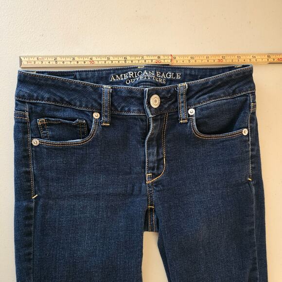 American Eagle Skinny Jeans Women's 0 Super Stretch Blue Dark Wash - Picture 11 of 16